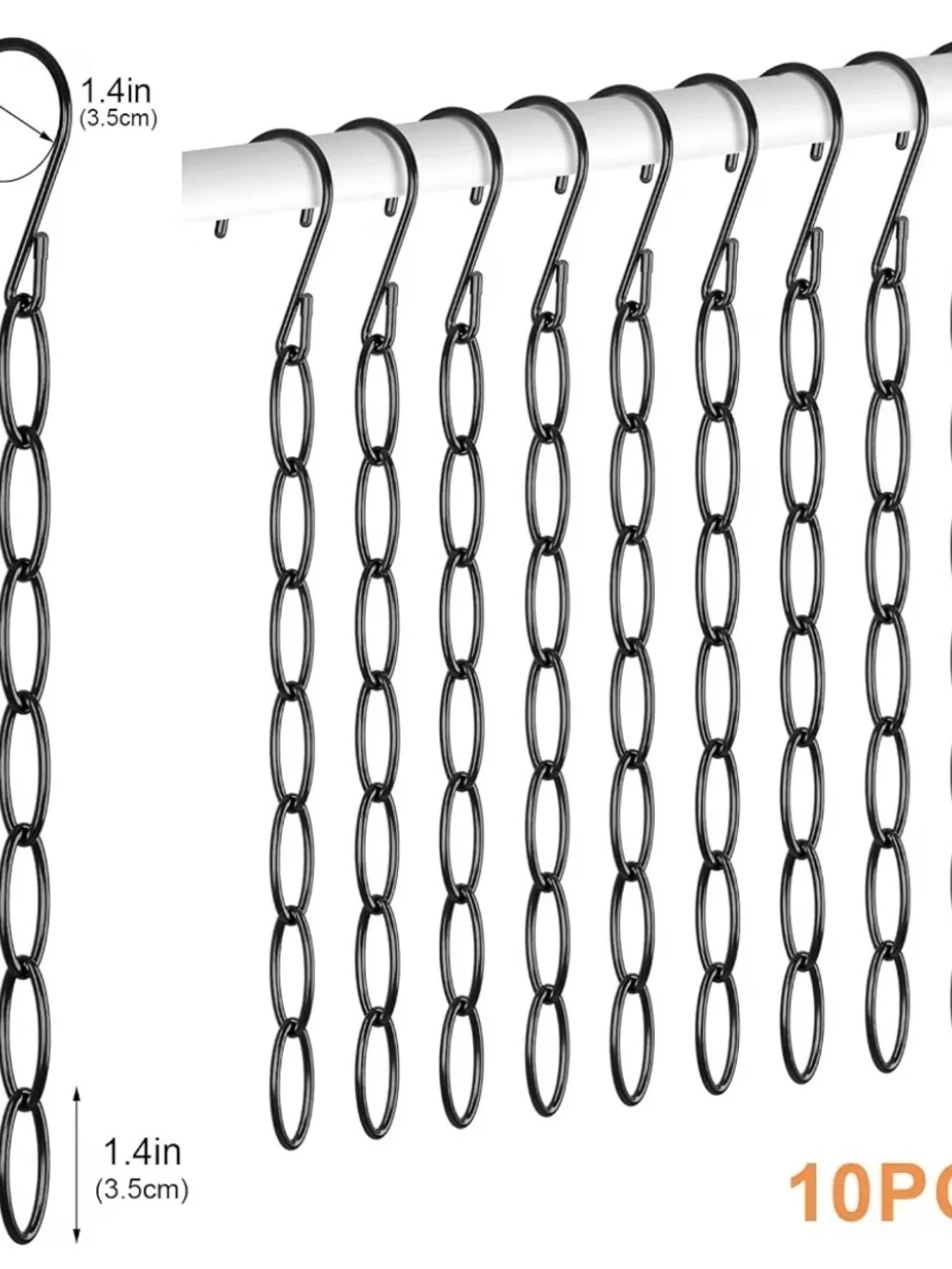Multi-Pant Chain Hanger Organizers in Black by